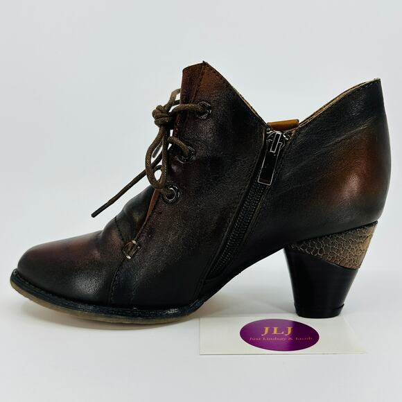 L'Artiste Spring Step Women's Juliane Leather Ankle Booties Size 37 EU/ 6.5-7 US - Picture 8 of 12